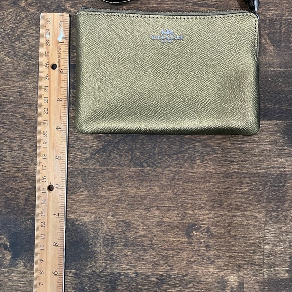 Coach Metallic Gold Wristlet, With Tag - Picture 3 of 5